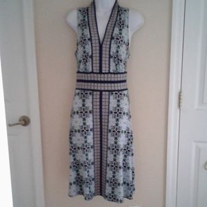 London Times V Neck Sleeveless Dress Size 14